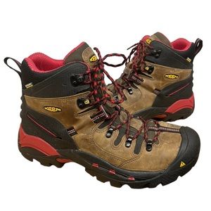 Keen Waterproof Brown Dry Pittsburgh Steel Toe Leather Utility Work Boots 12EE